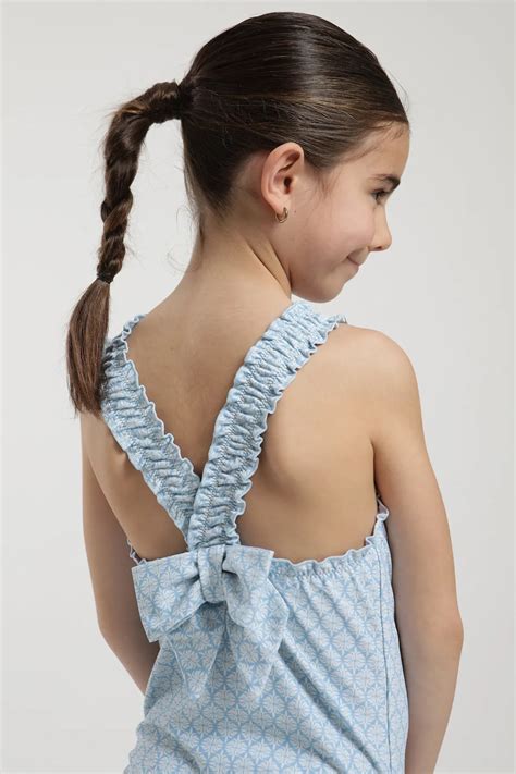 Traje de Baño girl Classic Vintage celeste – Froens