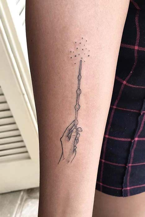 harry potter wand tattoo harry potter bookish tattoos harry potter