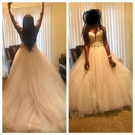 Got my wedding dress! Lazaro 3108 in blush. Should I do an ivory or