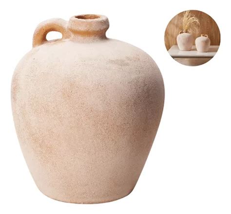 Vaso De Barro Grande Rústico - Vaso Decorativo Barro Rústico Artesanal Em Cerâmica Grande ...