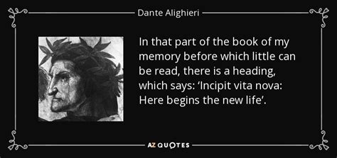 Dante Alighieri quote: In that part of the book of my memory before...