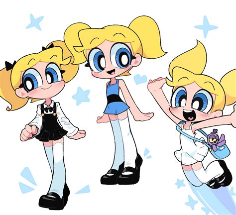bubbles (powerpuff girls) drawn by kim_crab | Danbooru