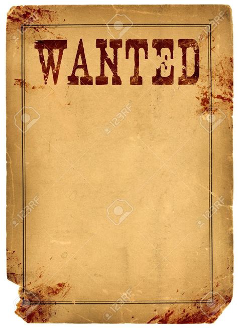 Western Wanted Poster Template Free Popular Wanted Poster Templates ...