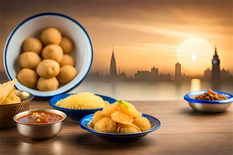 dubai food and drink - the best food and drink in dubai. AI-Generated