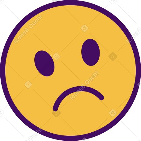 Грустный смайлик в PNG, SVG