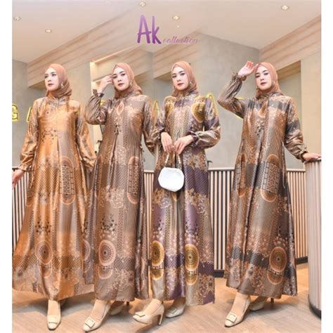 jual gamis silk premium motif terbaru ready jumbo gamis pesta gamis
