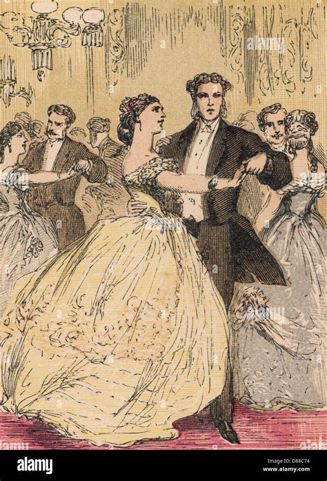 BALL SCENE, - circa 1860 Stock Photo - Alamy