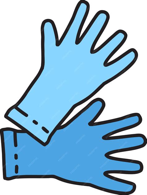 Premium Vector | Hand Drawn medical gloves illustration