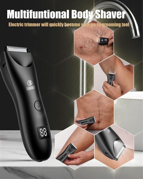 ENSSU Men's Body Hair Trimmer with Light | No Nicks Ball Trimmer