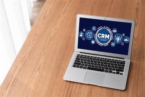 Premium Photo | Customer relationship management system on modish ...