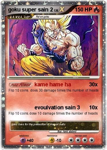 pokemon goku super sain   kame hame ha  pokemon card