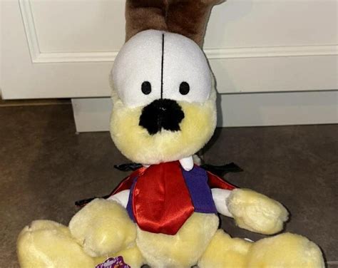 vintage garfield vampire plush toy halloween  stuffed animal etsy