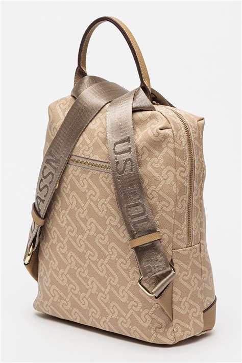 U.S. Polo Assn., Раница от еко кожа с шарка, Бежов - eMAG.bg