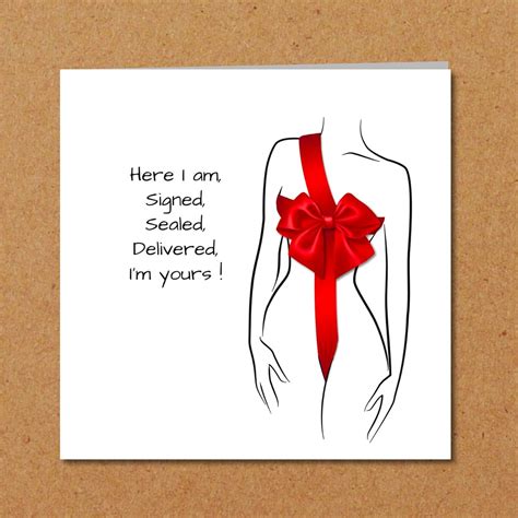 Sexy Birthday Anniversary Valentines Day Card boyfriend husband rude