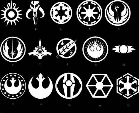 Star Wars Symbols Vinyl Car Decal | Star wars symbols, Car decals vinyl ...