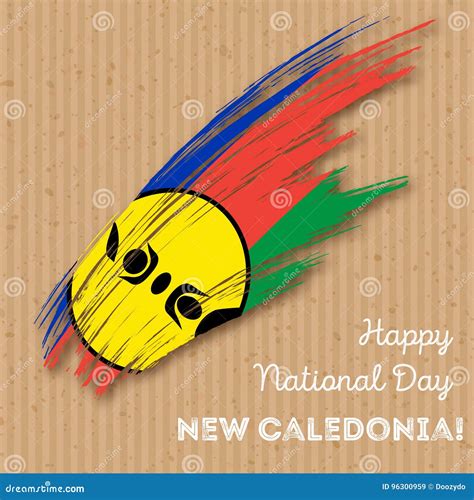 New Caledonia Independence Day Patriotic Design. Stock Vector