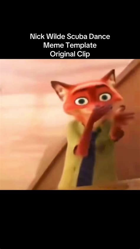nick wilde scuba dance green screen meme template original clip