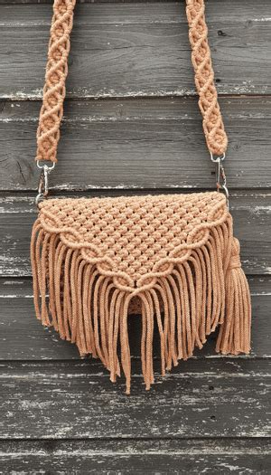 macrame boho bag  knots cords   macrameie