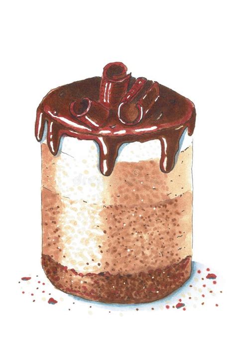 Puff Pastry with Chocolate Glaze and Topping in the Form of Chocolate ...