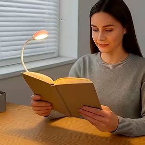 Luz Para Ler Livros - Luz de Leitura Para Livro LED Luminária de Livros - Quente Neutra Fria ...