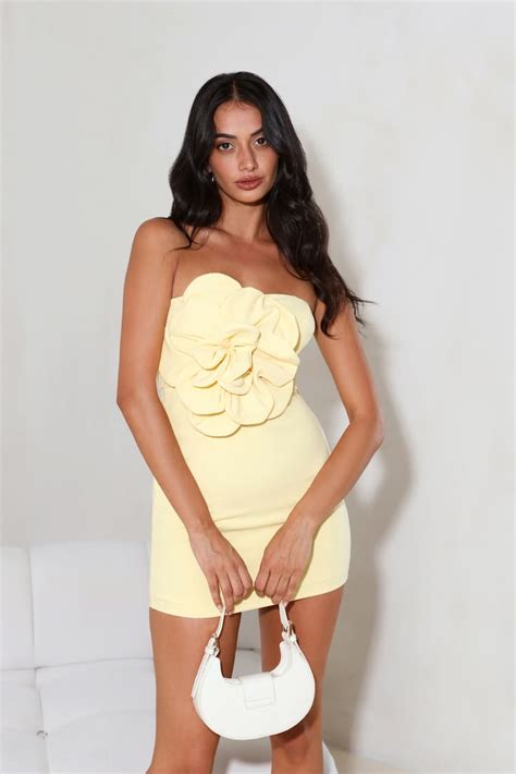 wild ivy strapless mini dress yellow yellow homecoming dresses