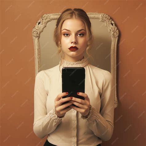 Premium Photo | Captivating Beauty iPhone 15 Mirror Selfie of a ...
