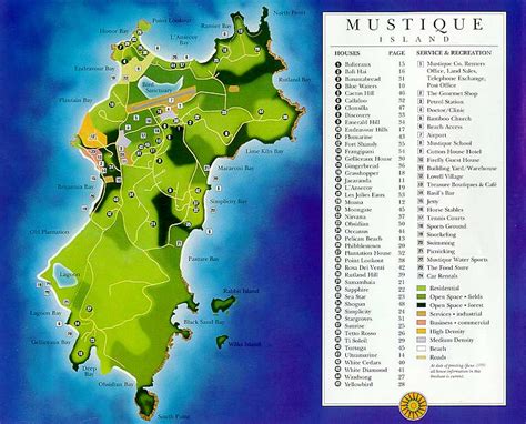 Villa Locator Map - Mustique (St.Vincent and The Grenadines)