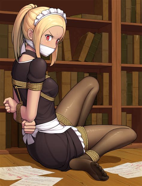 Rule 34 - angry bondage bound cloth gag clothed female female only