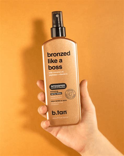 bronzed like a boss | bronzing spray lotion | b.tan USA – MineTan USA