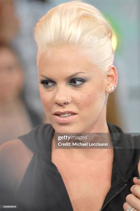 Pink during Pink Visits MTV's "TRL" - April 5, 2006 at MTV Studios ...
