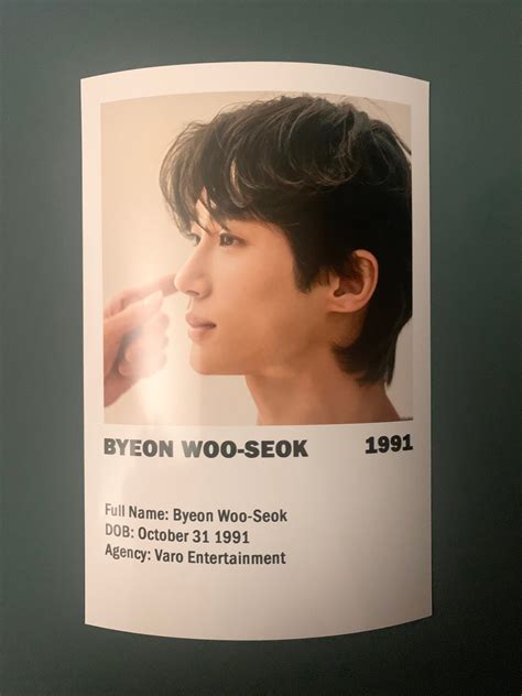 Byeon Woo-seok Aesthetic 6x4 Minimalist-style Poster Print - Etsy