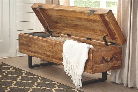 glosco storage bench ashley furniture homestore wood storage bench wooden storage bench