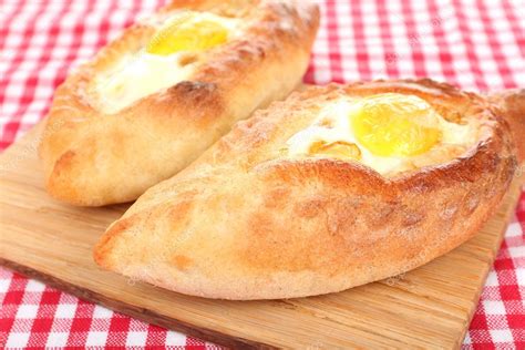 Ajarian khachapuri close up Stock Photo by ©belchonock 43605303