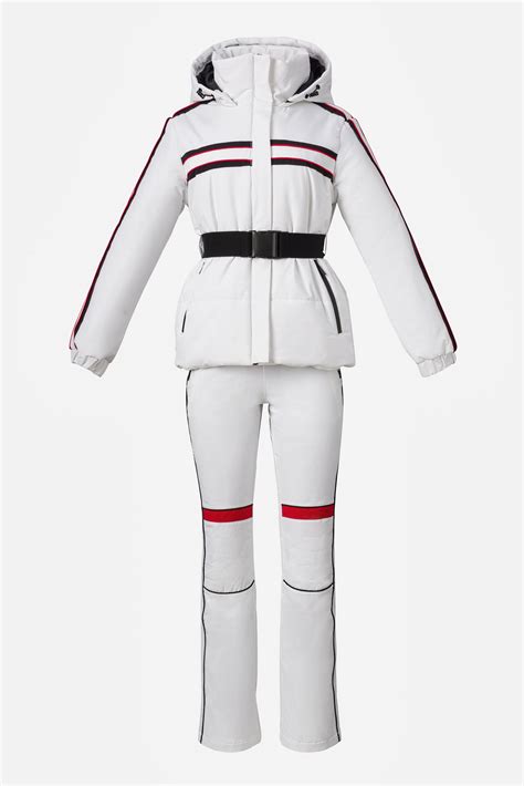 Costum ski dama alb Zapys Bogas