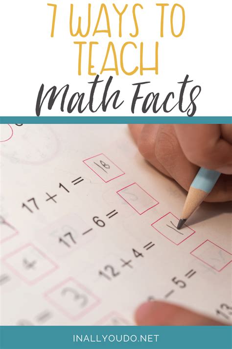 7 Fun Ways to Teach Math Facts – In All You Do