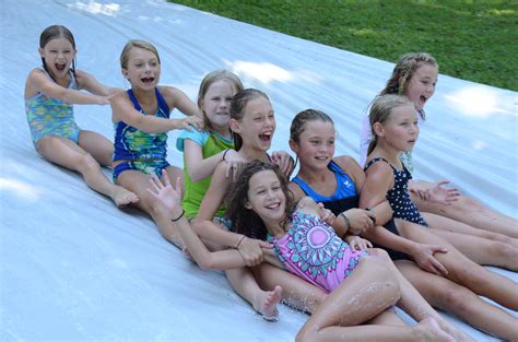 slipnslide_girls - Camp Illahee Girls Summer Camp