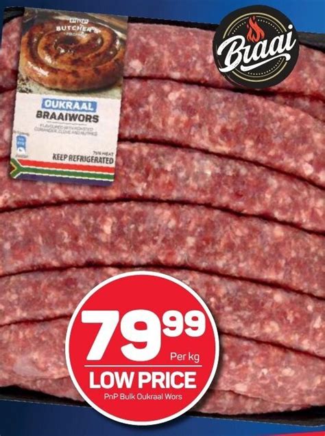 PnP Bulk Oukraal Wors offer at Pick n Pay
