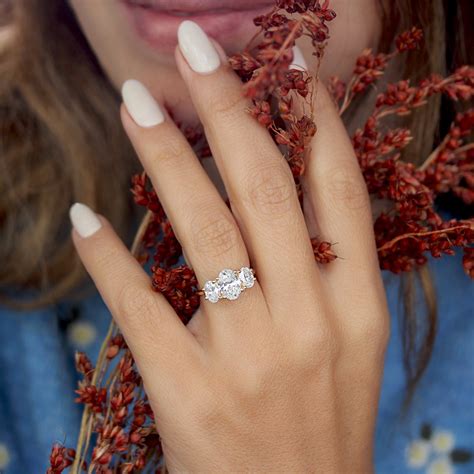 stone oval lab grown diamonds engagement ring sillyshinydiamonds