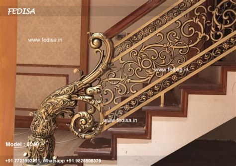 brass stair railing balcony glass design steel railing design