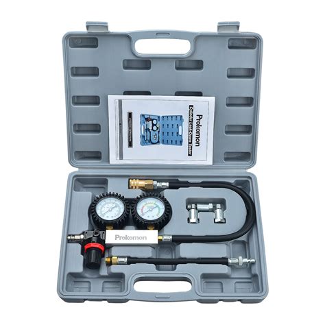 Prokomon Cylinder Leak Down Tester Kit, Professional Dual Pressure