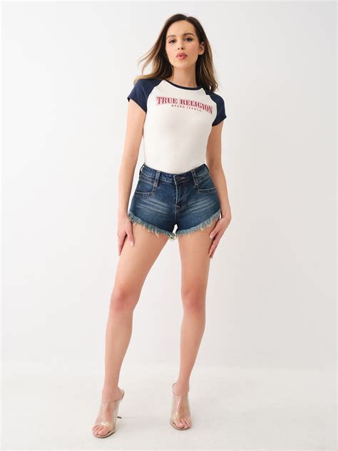 HIGH RISE CHEEKY FRAYED SHORT