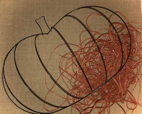 DIY Pumpkin Wreath using a Dollar Tree Wire Form - Craftsy Soul