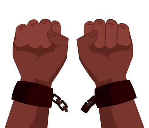 afro hands breaking chain 14482182 Vector Art at Vecteezy