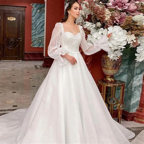 Vestido De Casamento Chique - Vestidos-de-casamento-chiques-para-mulheres-mangas-compridas-vestidos ...