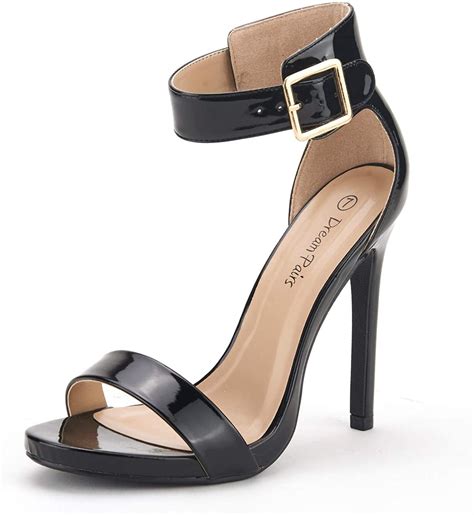 Dream Pairs Women's Ankle Strap Open Toe Stilettos High Heel Sandals