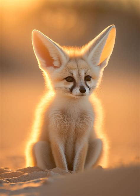 'Baby Fennec Fox' Poster, picture, metal print, paint by Arturo Vivo ...