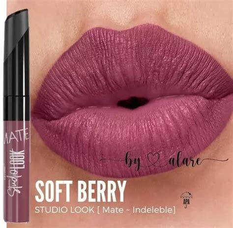 Labial Studio Look Liquido No Transfer Mate - Cyzone Color Soft Berry ...