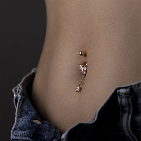 Пирсинг в пупок SAMORODKI Jewelry серебро 925, бабочка - купить с ...