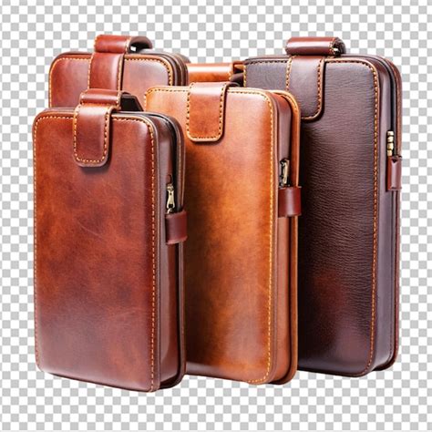 Leather cases on transparent background | Premium AI-generated PSD