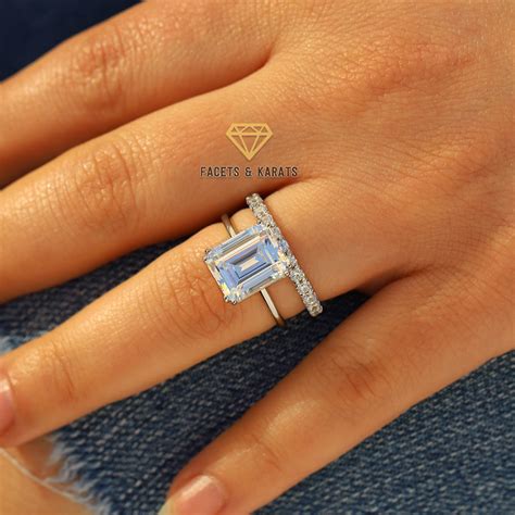wedding band emerald cut 4